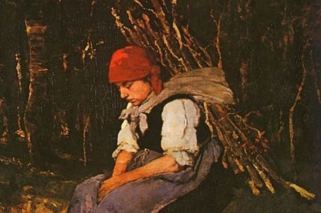 Михай Мункачи. Девушка с хворостом. 1873