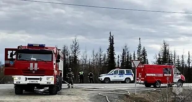 На объездной дороге Лабытнанги - Харп организованы и проведены тактико - специальные учения