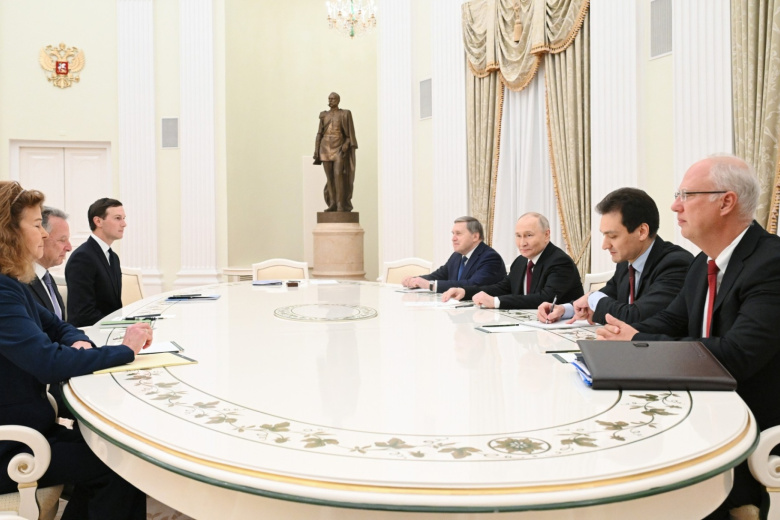 Встреча Владимира Путина и Стивена Уиткоффа в Кремле