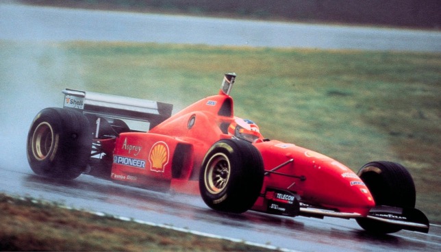 Михаэль Шумахер за рулём Ferrari F310 на Гран При Испании 1996 года, фото пресс-службы Скудерии