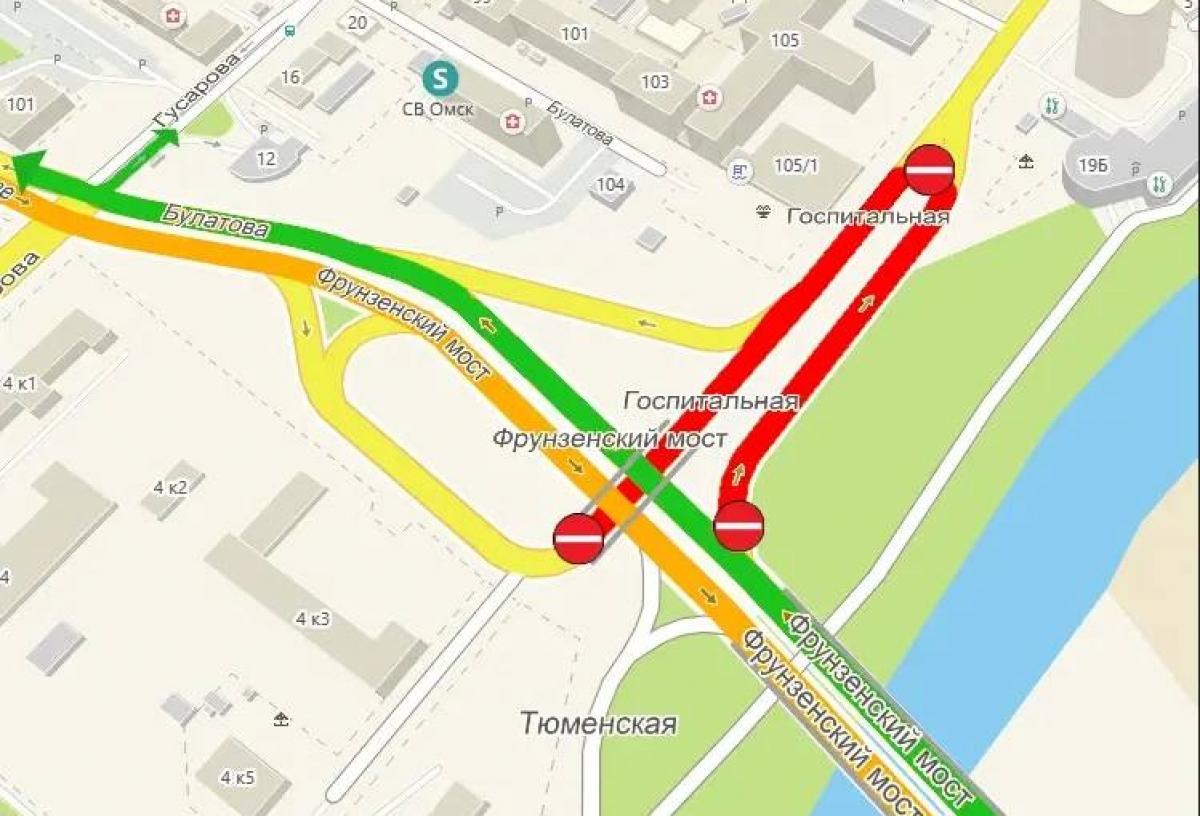 В Омске из-за ремонта перекроют улицу Госпитальную