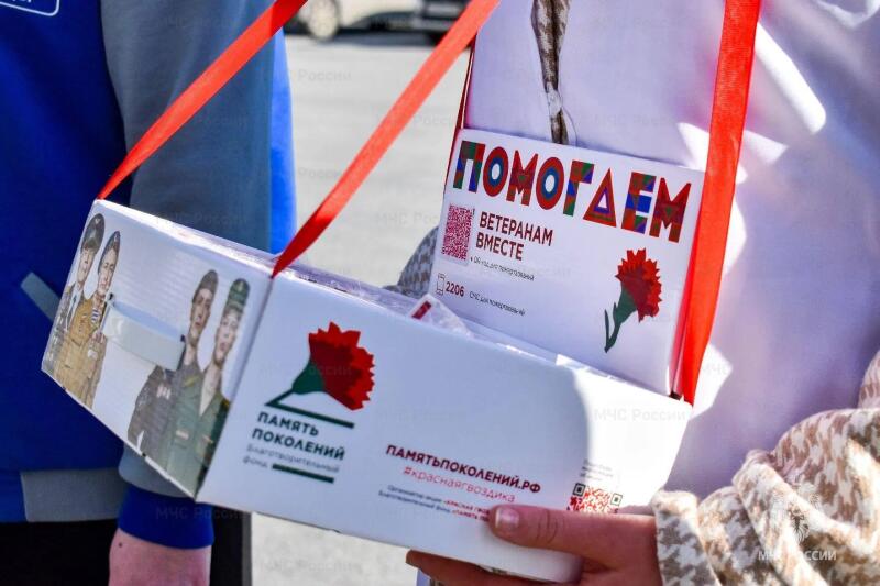 В преддверии Дня Победы сотрудники подразделений МЧС России по Югре присоединились к акциям «Георгиевская ленточка» и «Красная гвоздика»