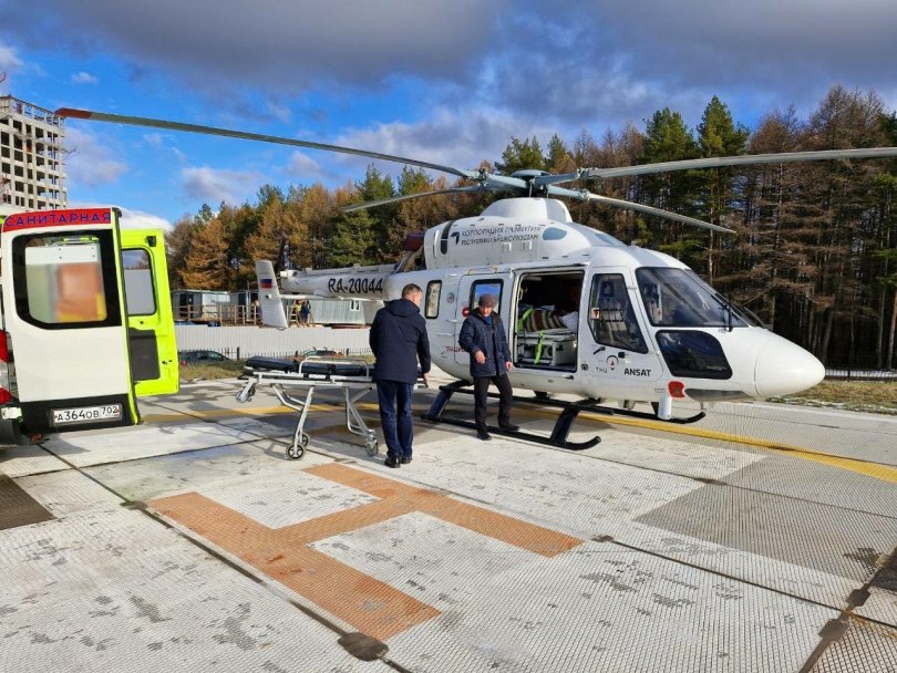 В Башкирии санавиация эвакуировала пациента, пострадавшего во время пожара