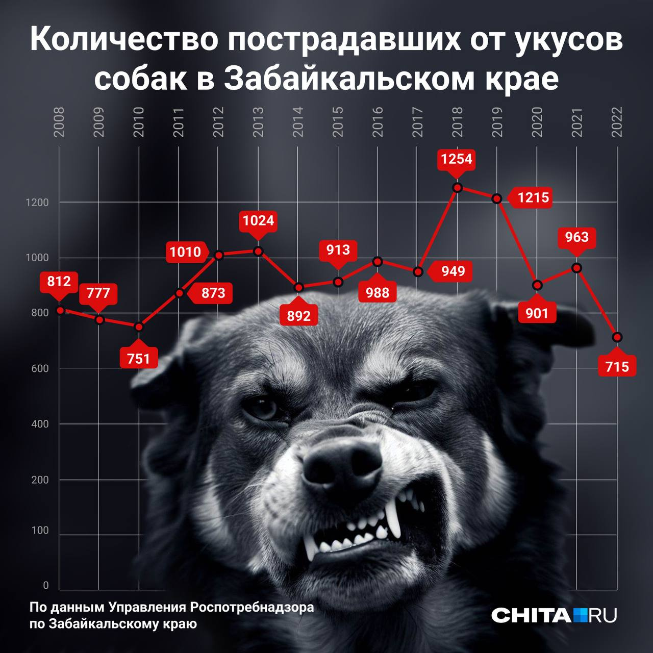 Статистика нападений собак