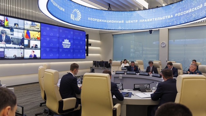 Заседание правительственной комиссии для координации работ по ликвидации последствий чрезвычайной ситуации, вызванной крушением танкеров в Керченском проливе