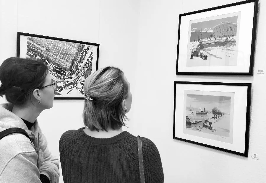 В библиотеке книжной графики открылась выставка «Мой Петербург. Из коллекции Николая Кононихина» | ФОТО АВТОРА