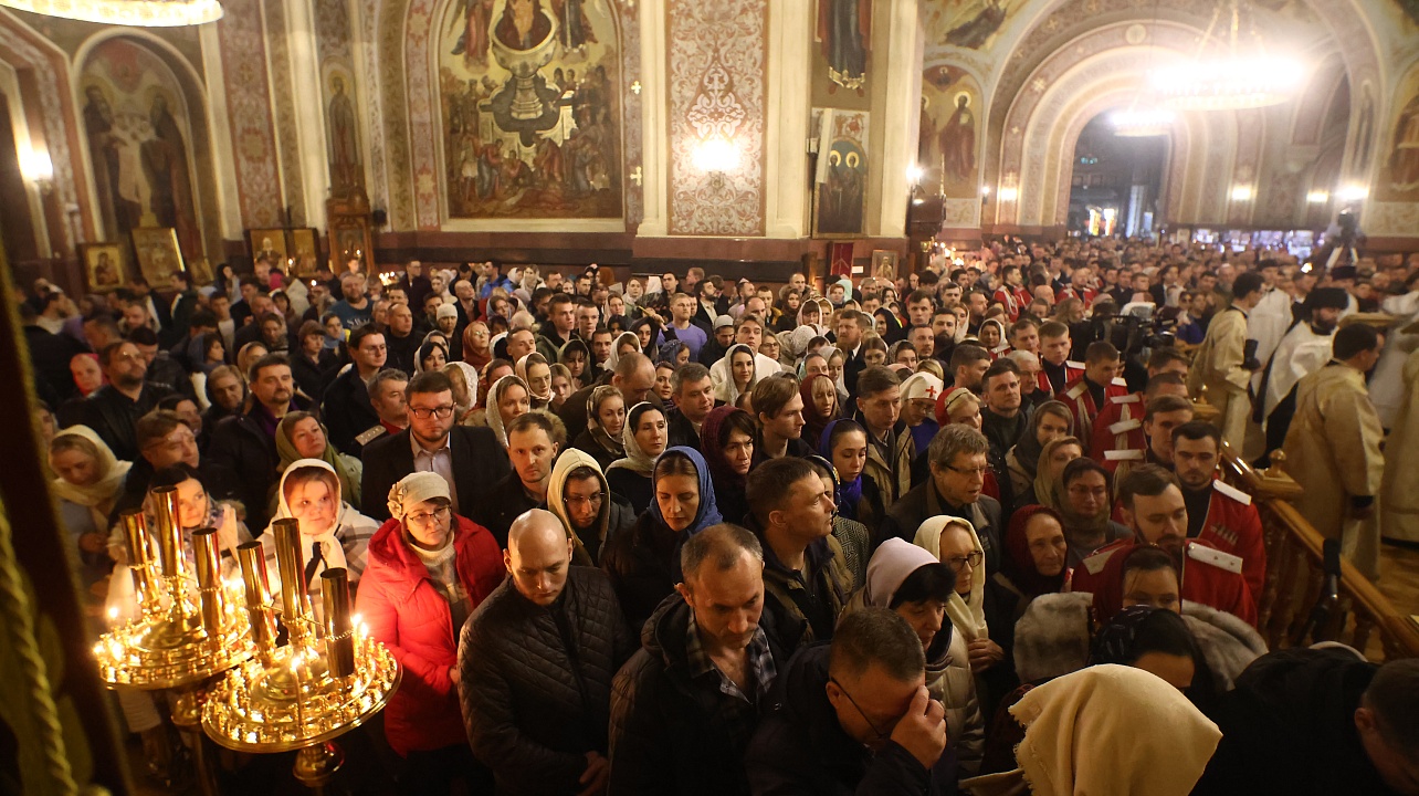 Свято Екатерининском кафедральном соборе Краснодара Рождество