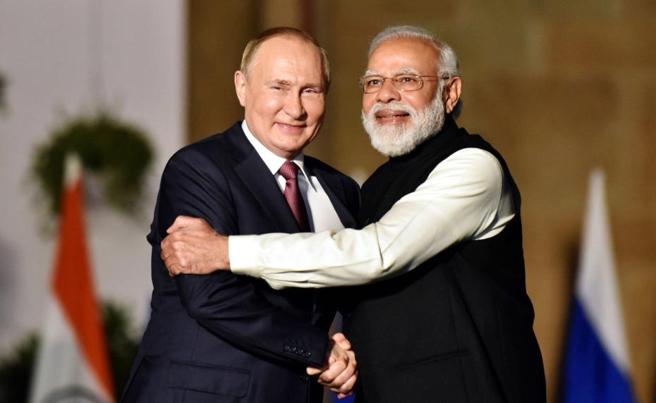 Владимир Путин и Нарендра Моди