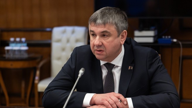 Заместитель Премьер-министра Республики Беларусь Юрий Шулейко во время рабочей встречи с Заместителем Председателя Правительства Российской Федерации Дмитрием Патрушевым