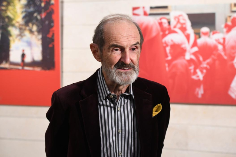 Художник Эрик Булатов на открытии своей выставки в фойе театра «Мастерская Петра Фоменко»