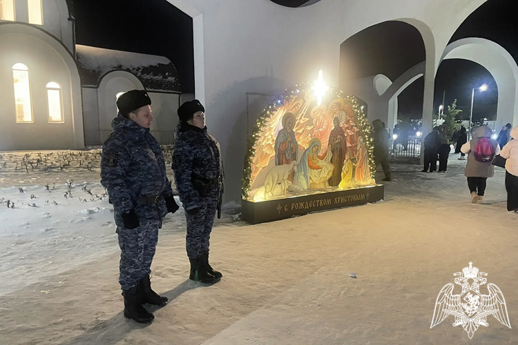 В Краснодарском крае росгвардейцы обеспечивают правопорядок во время празднования Крещения 