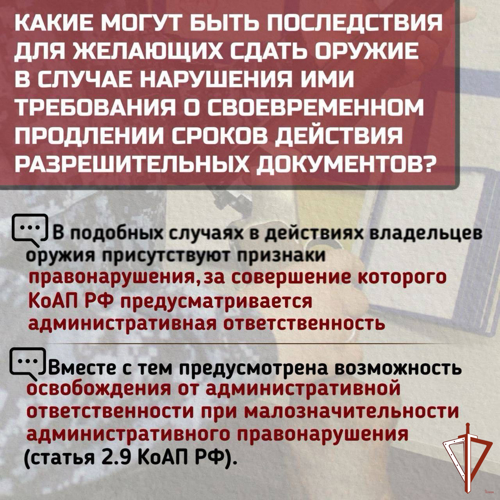 Росгвардия напоминает владельцам оружия об ответственности в случае его утраты и процедуре добровольной передачи на нужды СВО