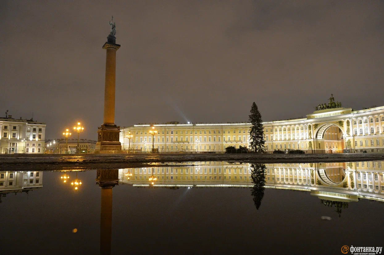 Дворцовая площадь в санкт петербурге ночью