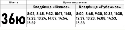 график движения автобуса 36ю в самаре