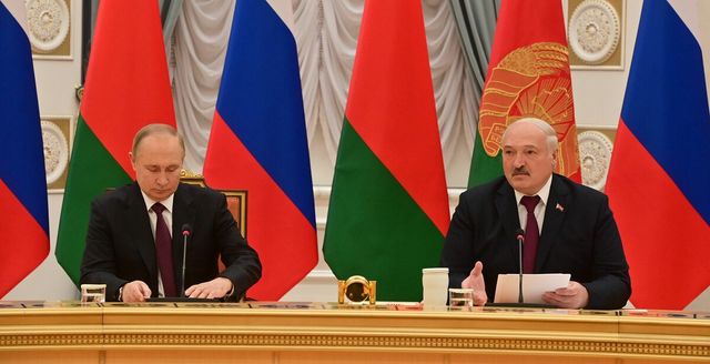 Владимир Путин и Александр Лукашенко в Минске