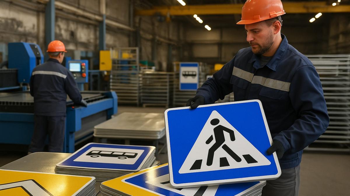 Производство дорожных указателей