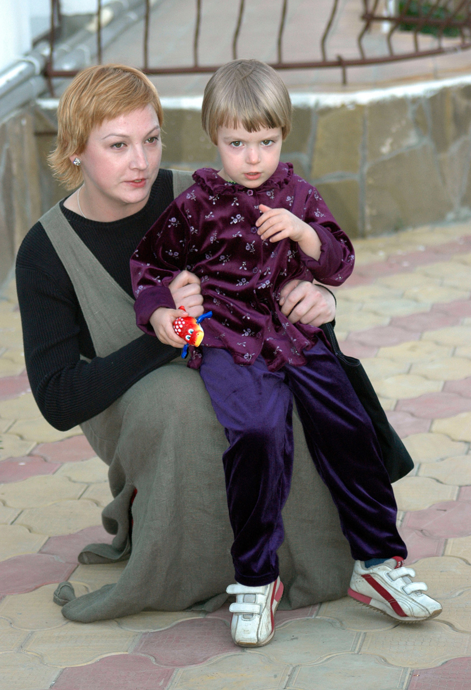 Актриса Ксения Качалина с дочерью Анной-Марией, 2004 год