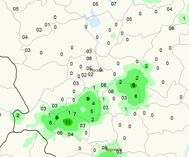 Карта осадков нижегородской области на сегодня