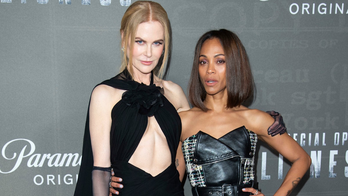 Актрисы Николь Кидман и Зои Салдана на премьере сериала 
