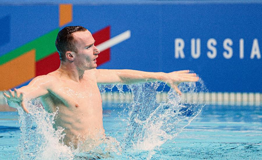 Петербуржец Александр Мальцев — один из претендентов на победу в чемпионате мира по синхронному плаванию | ФОТО Егора АЛЕЕВА/ТАСС