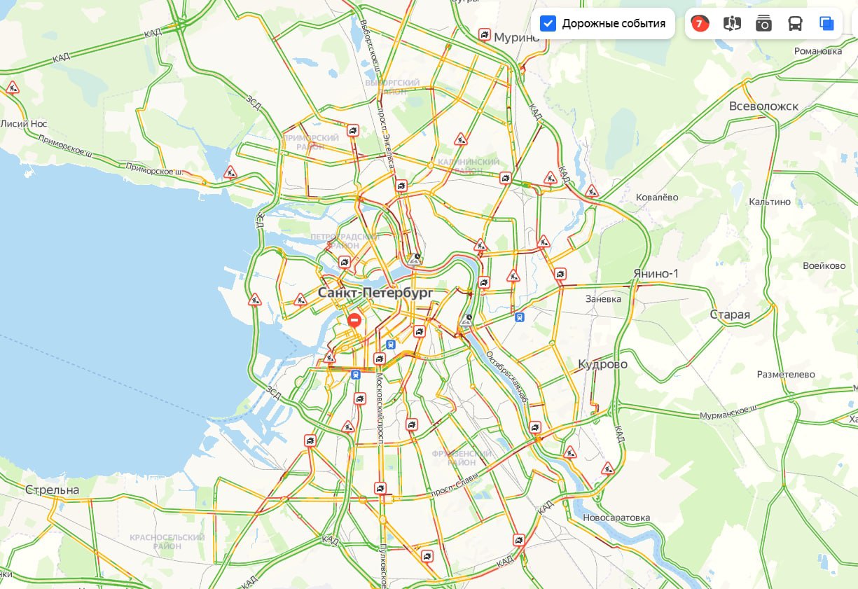 санкт петербург пробки