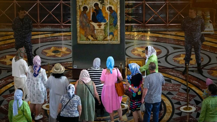 Изображение христа в храме христа спасителя