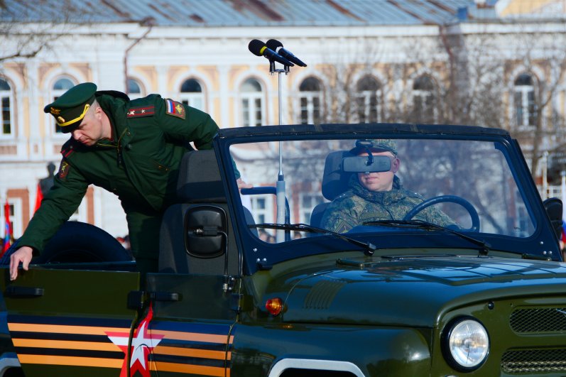 Первая репетиция парада 9 мая в Иркутске.