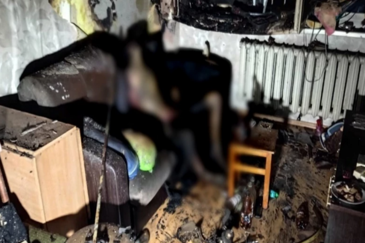 Ночью тело горит. Квартира после пожара.