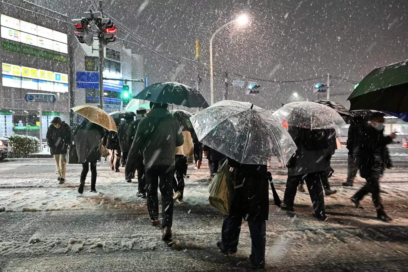 В Токио из-за снегопадов экстренно госпитализировали 40 человек