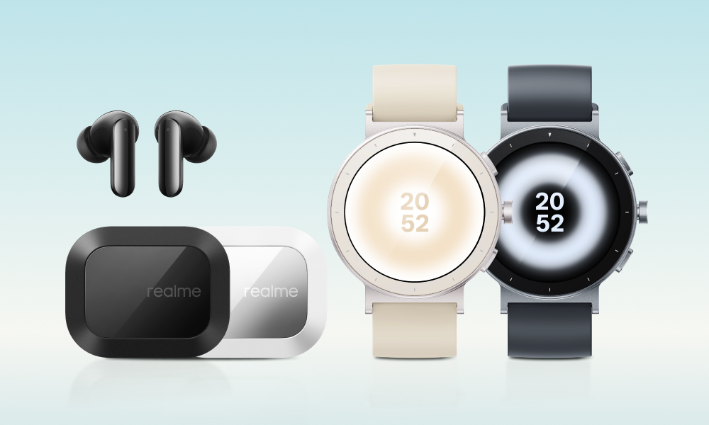 Новые внутриканальные беспроводные наушники Realme Buds Air 8 Pro и смарт-часы Realme Watch S5.