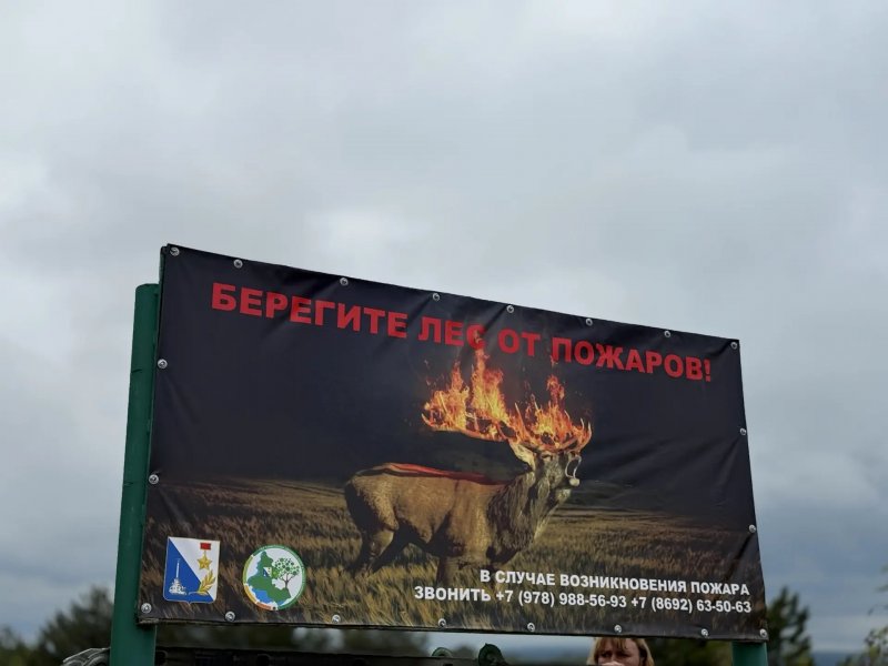 В севастопольских лесах обновляют информационные стенды о правилах пожарной безопасности