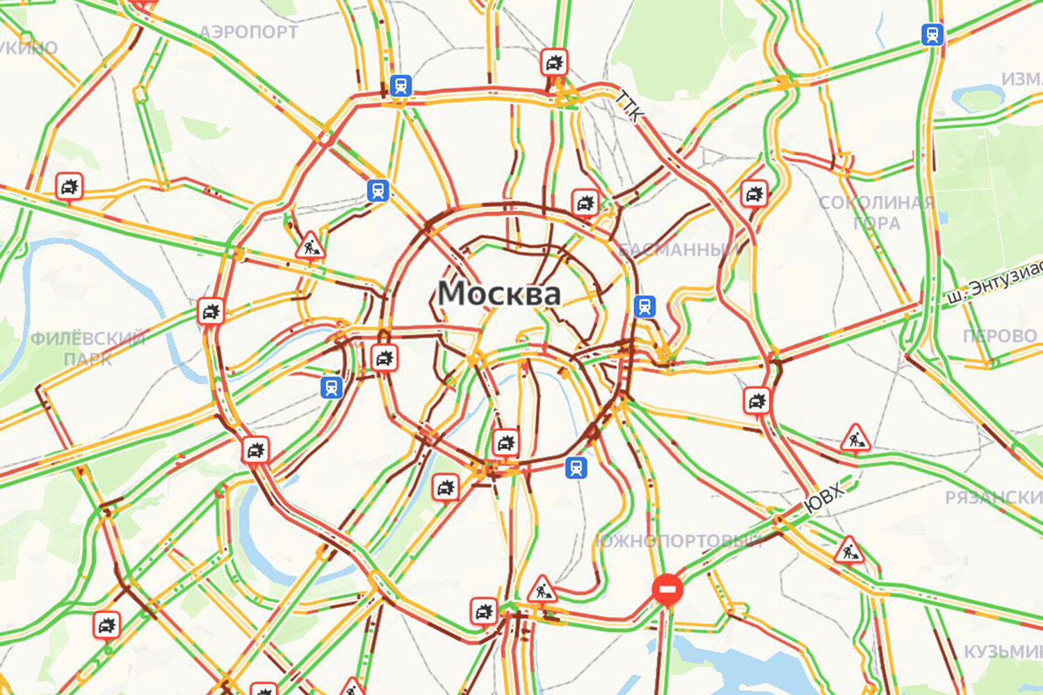 москва пробки 10 баллов