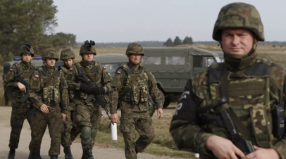 Польские военные во время учений на северо-востоке Польши