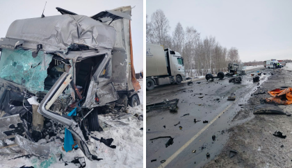 Фото Появились подробности смертельного ДТП в Новосибирской области, где погиб водитель фуры 2