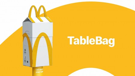 Коробка McDonalds превращается в столик 