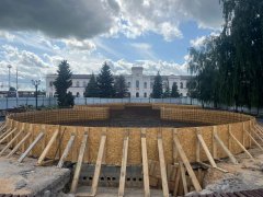 На Привокзальной площади в Тамбове началось благоустройство территории вокруг фонтана