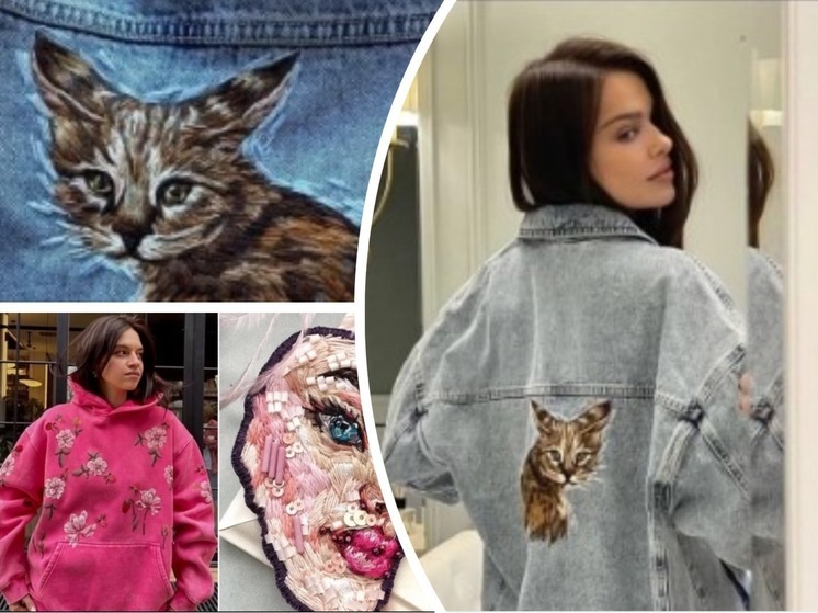 Жительница Новосибирска вышила кота на джинсовке Лены Темниковой