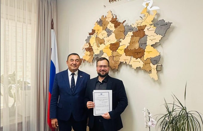 Доцент кафедры инструментального исполнительства РГСАИ Роман Чистяков награжден благодарственным письмом депутата Государственной Думы Российской Федерации