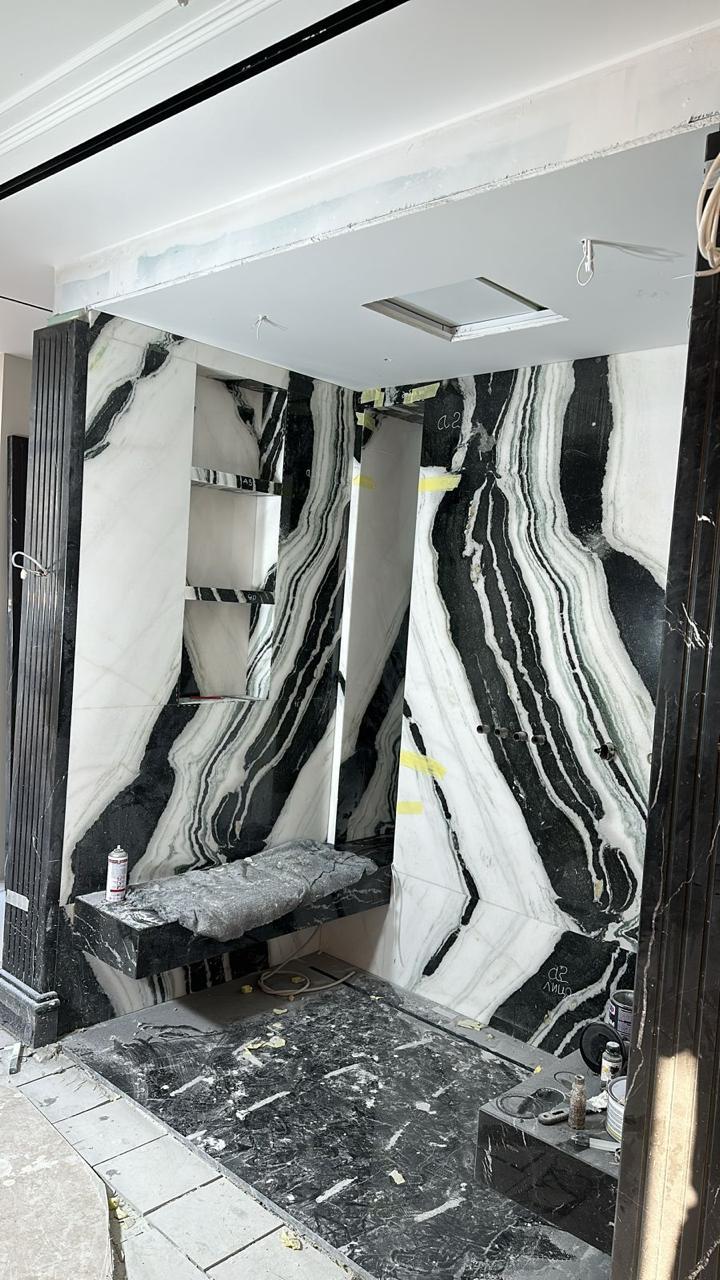 Отделка мрамором в доме Филиппа Киркорова