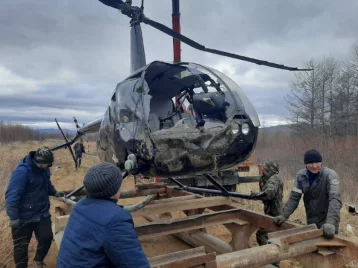 Фото: В Забайкальском крае вертолёт разбился при взлёте, задев хвостовым винтом землю 1