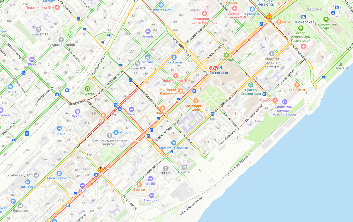 Карта гэс волжский пробки