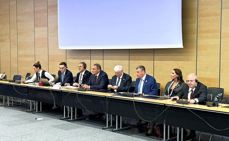 Сенаторы в составе делегации Федерального Собрания РФ участвуют в 151-й Ассамблее Межпарламентского союза в Женеве