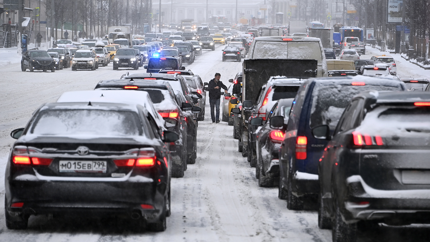 пробки на дорогах москвы