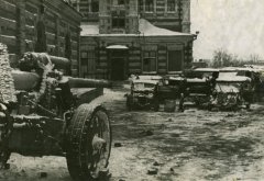 Брошенная немецкая техника на вокзале Калуга-1. Фото начала 1942 г.