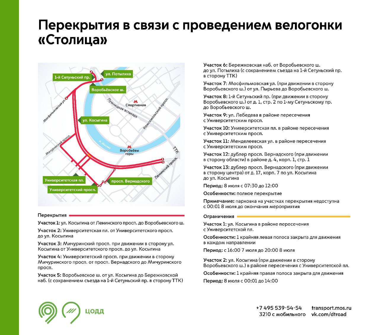 Перекрытия в москве завтра схема движения