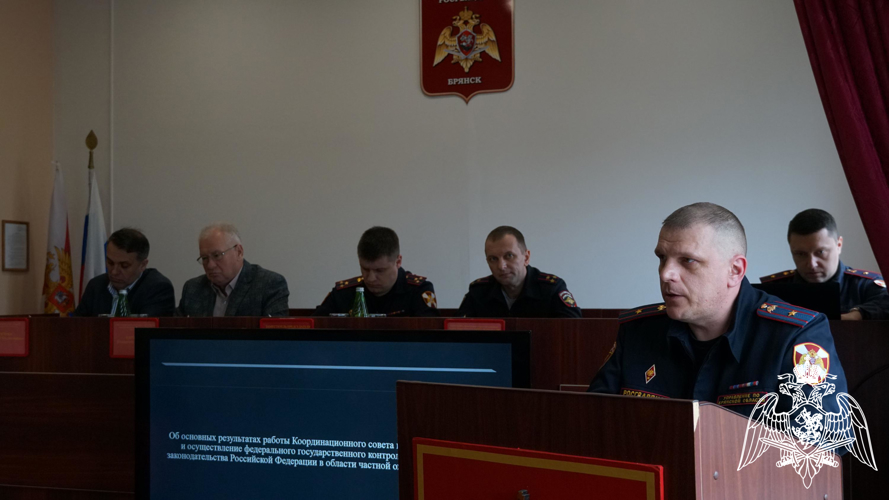 Координационный совет по взаимодействию с частными охранными организациями состоялся в Управлении Росгвардии по Брянской области