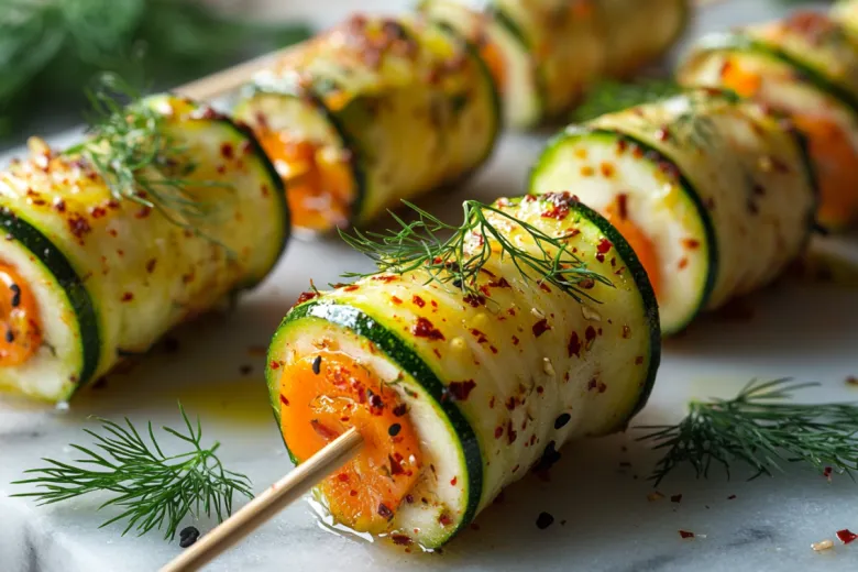 Крутим рулеты из кабачка с хитрой начинкой — безумно вкусно, безумно просто
