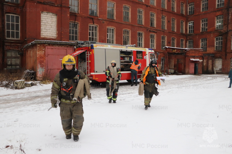 Пожарно-тактические учения на Комбинате технических тканей