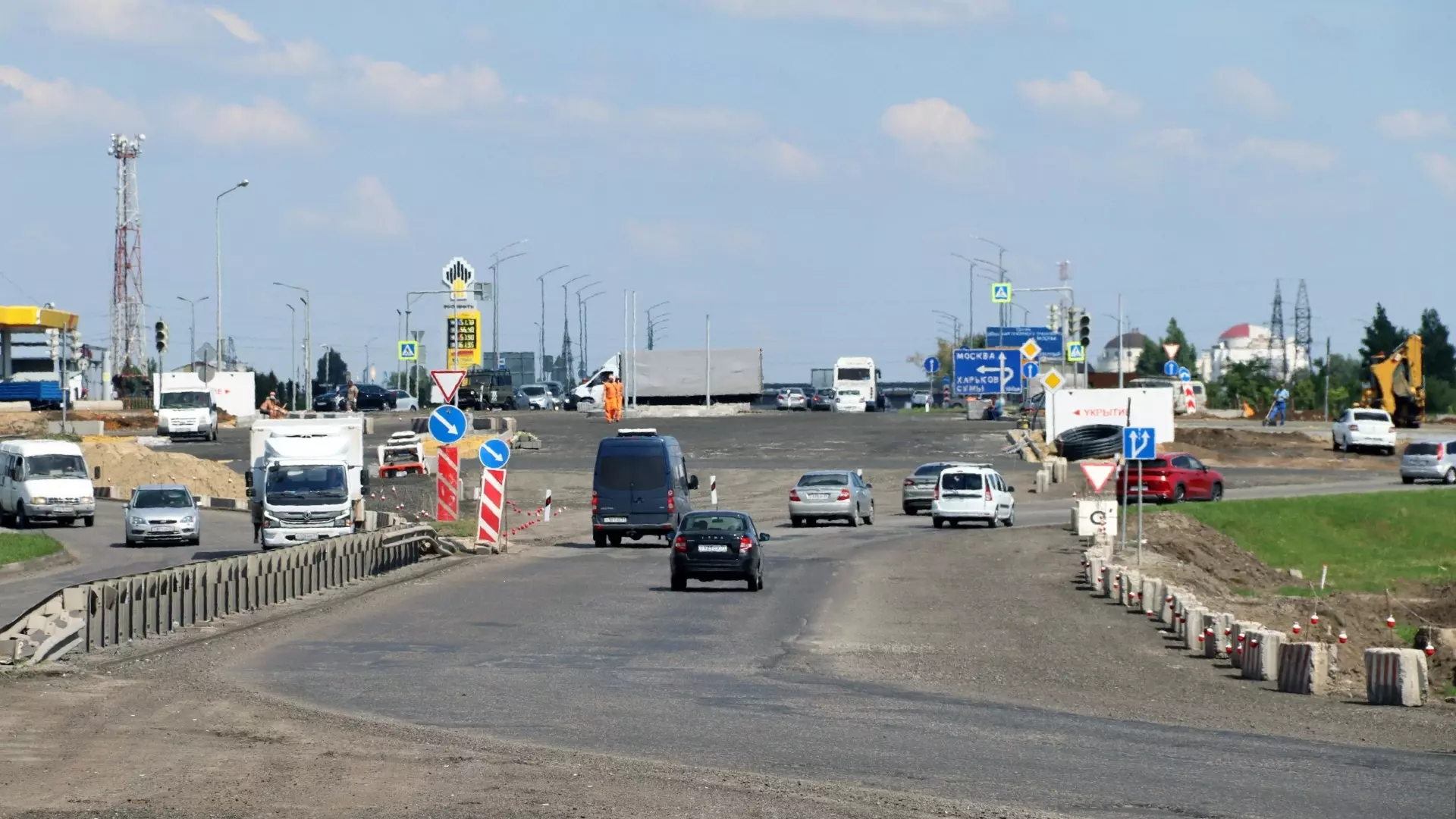 Реверсивное движение вводят на северном въезде в Белгород