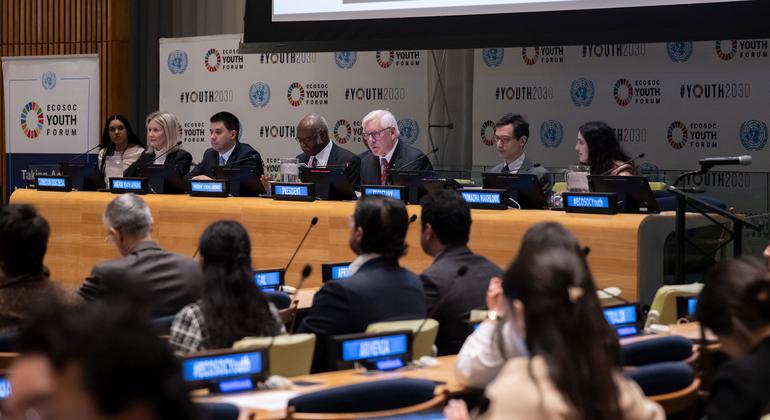 Заседание Молодежного форума ООН. 